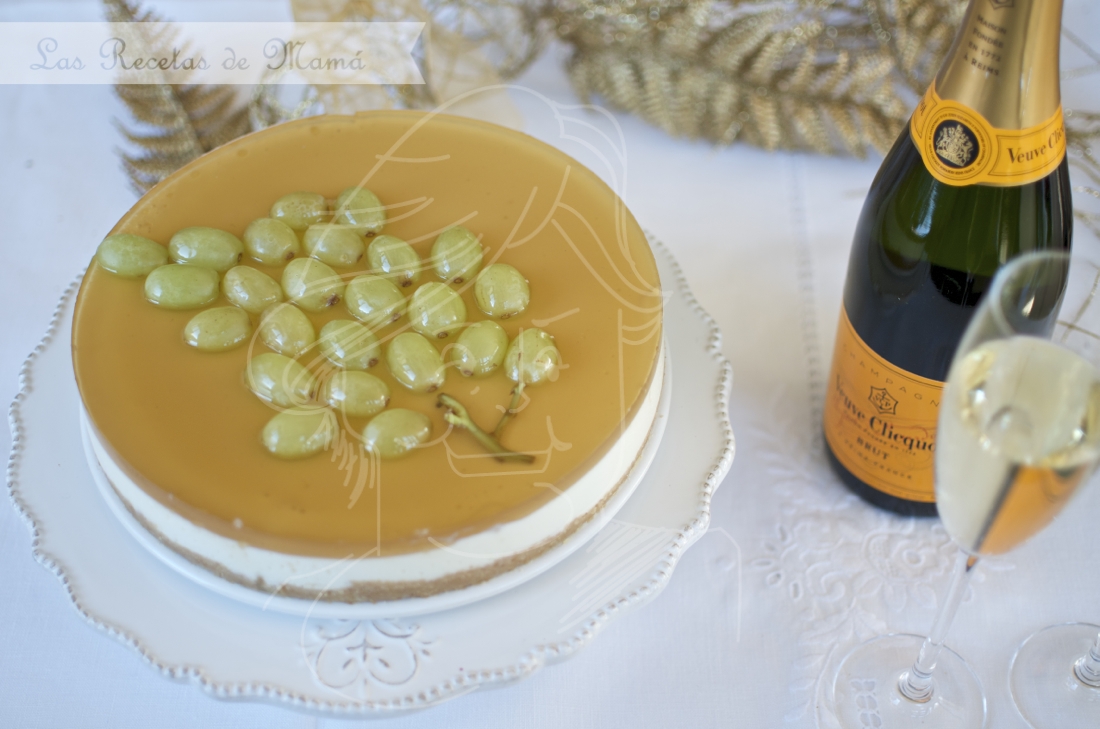 Tarta gelatina de PX con uvas Las Recetas de Mamá